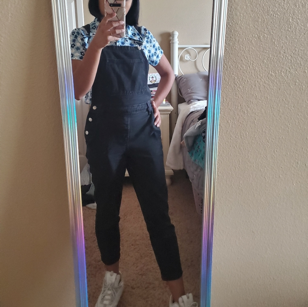Topshop Petite Moto Overalls